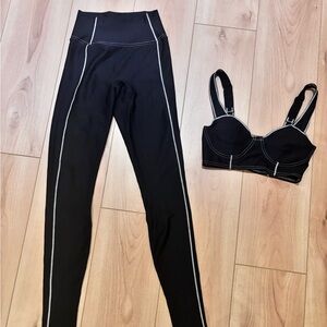 ALO Yoga Airlift Black 2XS Legging & XS Bra Set